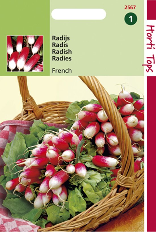 Radish French Breakfast (Raphanus) 1100 seeds